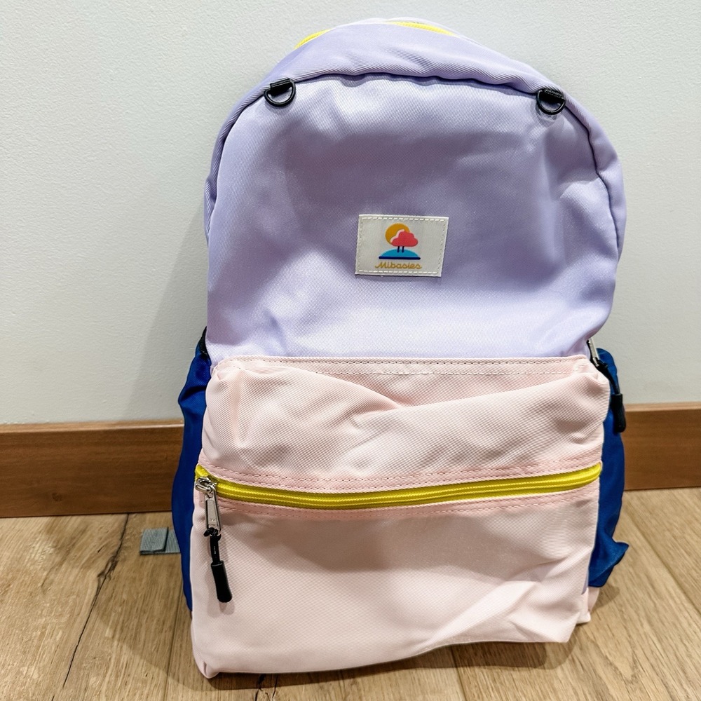mibasies Kids Backpack Girls lavender light pink navy blue‎ and yellow